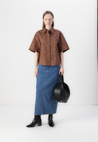 Marimekko STANDARDI PIIRTO UNIKKO  - Button-down blouse - dark brown\black