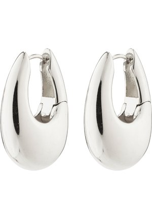 AUTUMN CHUNKY RETRO HOOP EARRINGS - Örhänge - silver-coloured