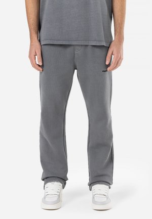 LOGO WIDE PANTS - Tracksuit bottoms - vintage grey