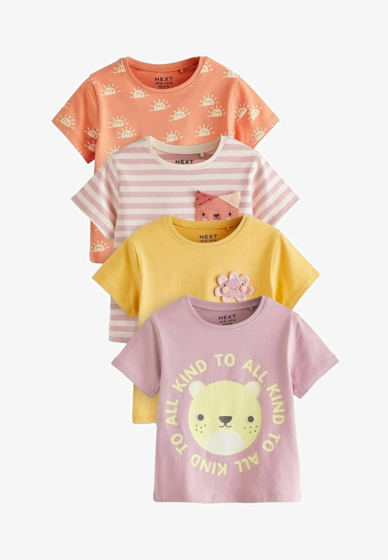 Next SHORT SLEEVE 4 PACK REGULAR FIT - T-shirt con stampa - pink bear character