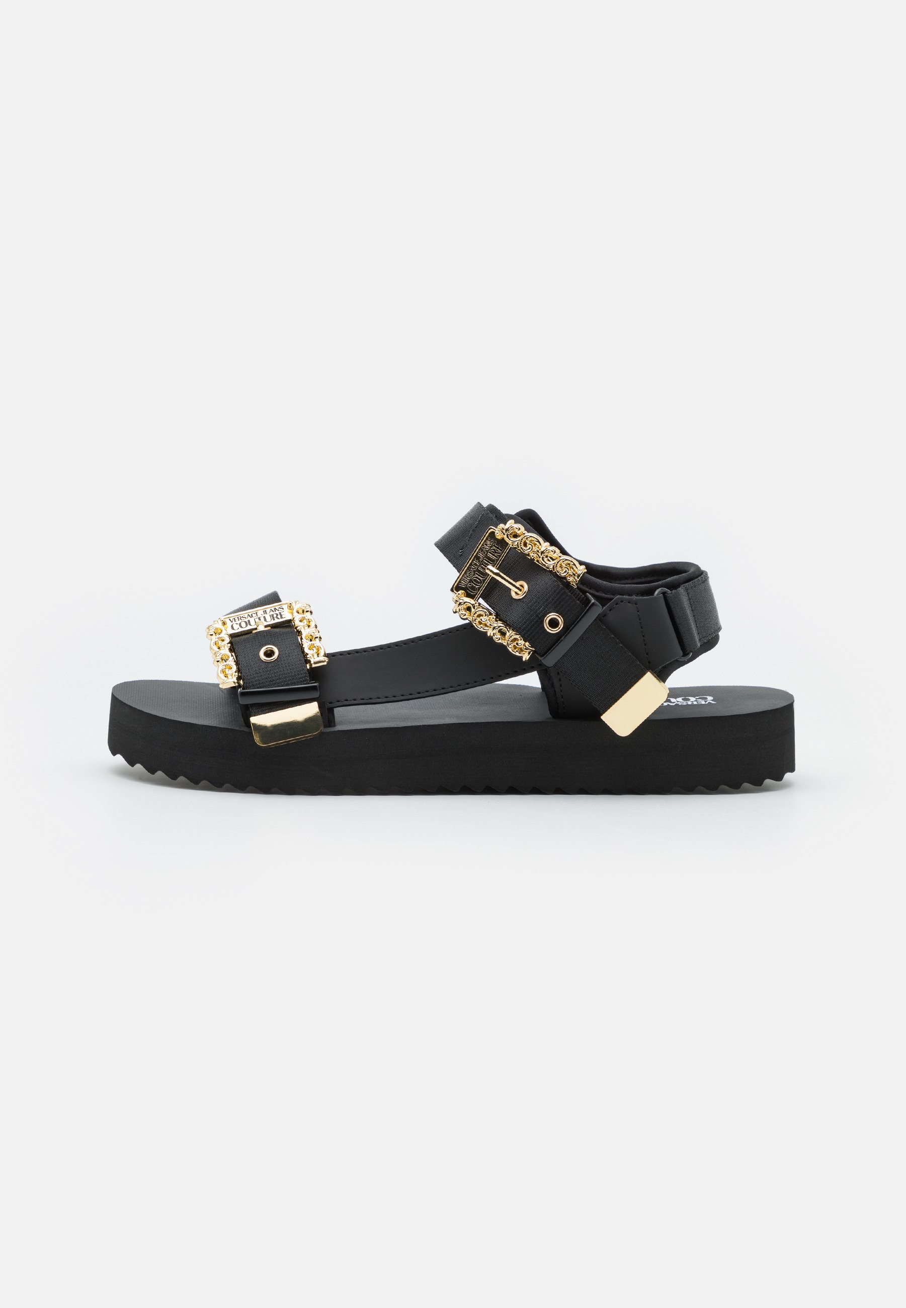 Versace Jeans Couture ARIZONA - Sandalen - black/gold/Zwart - Zalando.nl