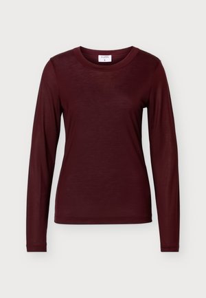 Filippa K, SCOOPED LONGSLEEVE - Блуза с дълги ръкави - dark burgundy