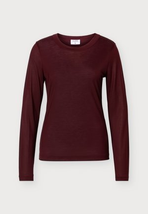 Filippa K, SCOOPED LONGSLEEVE - Блуза с дълги ръкави - dark burgundy