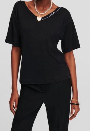 KARL LAGERFELD, T-shirt basique - black