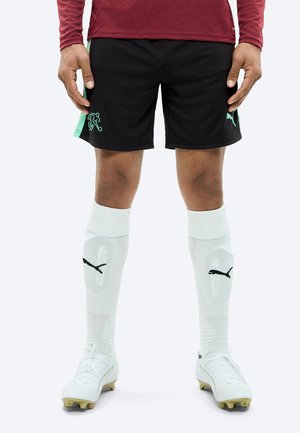 Puma SWITZERLAND SFV TRAINING SHORTS POCKETS - Article de supporter d'équipe nationale - black/green glimmer