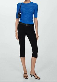 Mango Triko s potiskem - neon blue