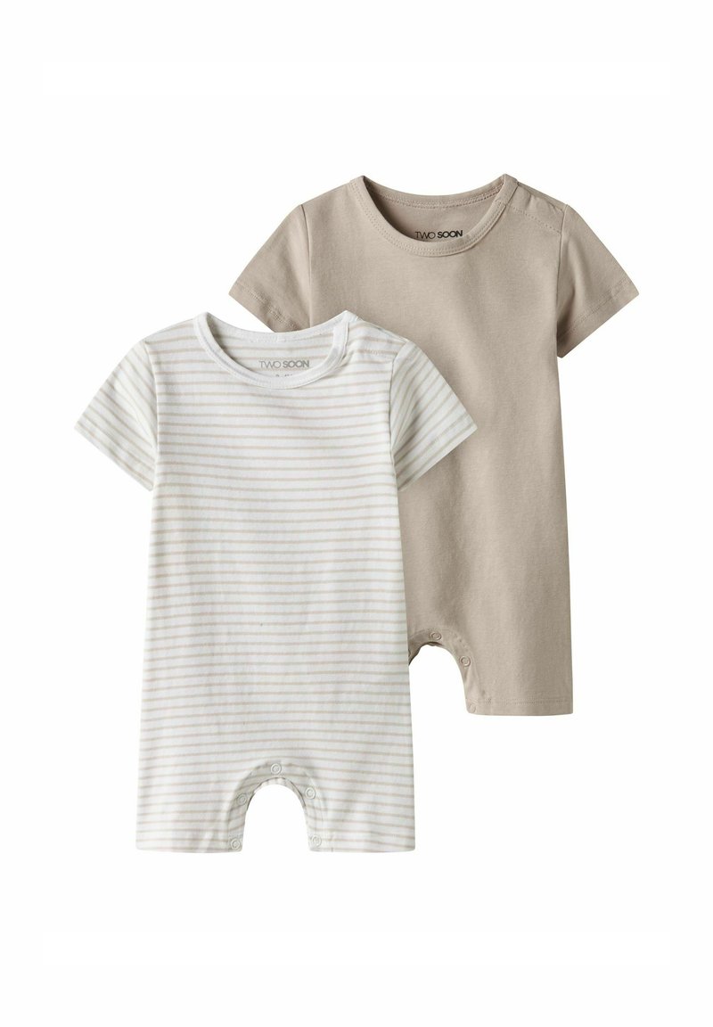 TWO SOON 2ER-PACK KURZARM - Pyjama - string/beige - Zalando.be