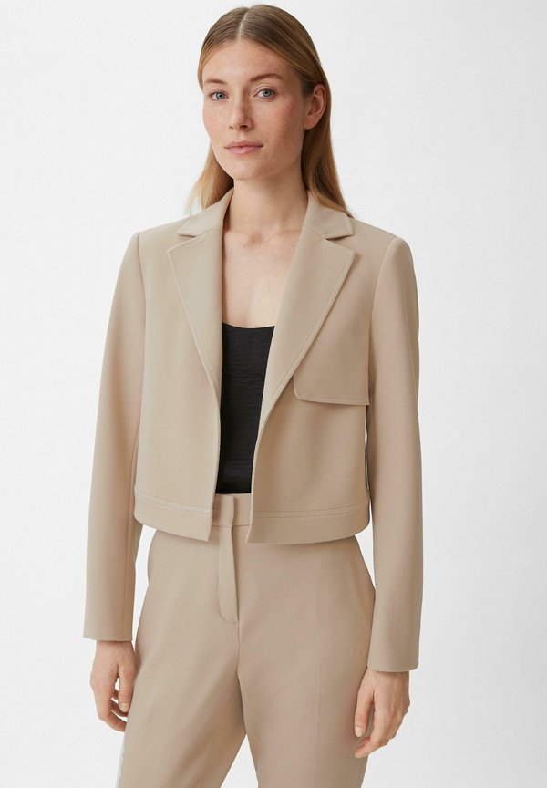 KURZER BLAZER AUS VISKOSEMIX - Blazer - helles beige