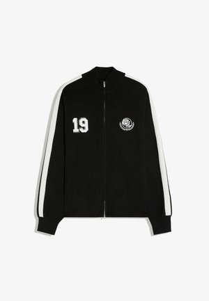 Bershka, EMBROIDERED ZIP-UP - JACKET - Trainingsjacke - black