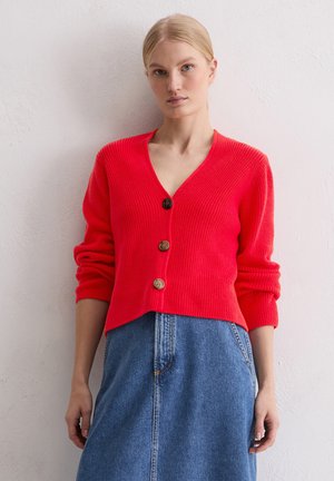 LONGSLEEVE, V-NECK - Strickjacke - bright red