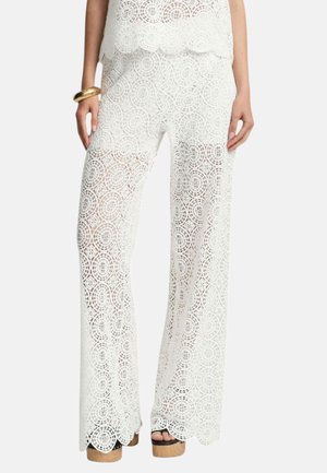 Imperial, PANTALONI PALAZZO RICAMATI DONNA BIANCO IMPERIAL - Pantaloni - bianco