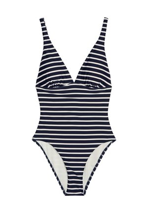 Marc O'Polo, ESSENTIALS - Badeanzug - dark navy stripe