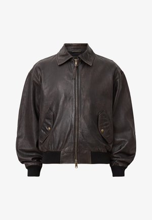 AllSaints MARCO - Chaqueta de cuero - vintage black