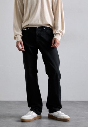 TAPE - Straight leg -farkut - black