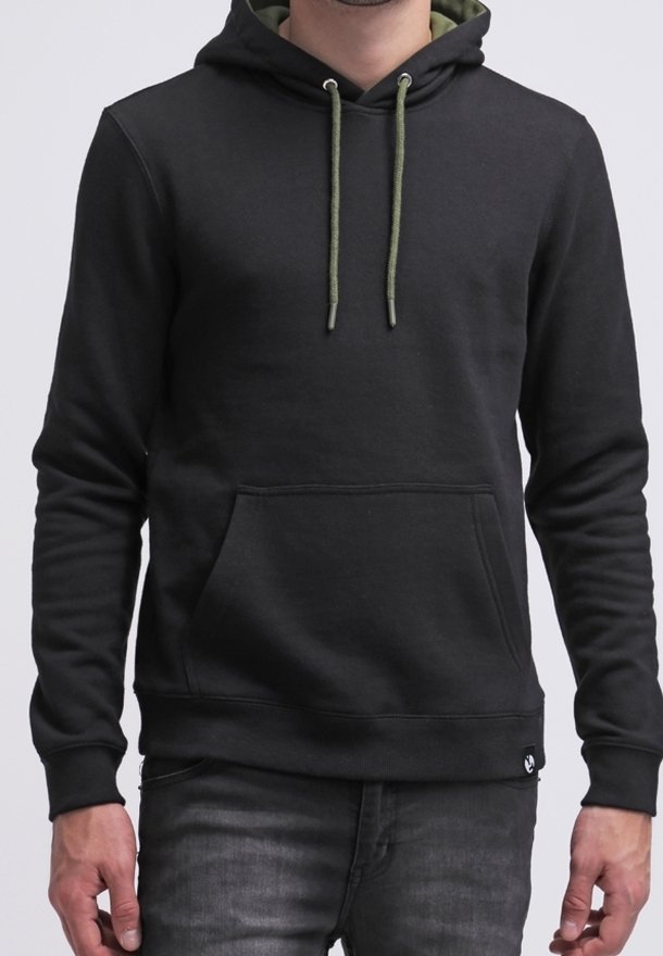 YOURTURN Felpa con cappuccio - black