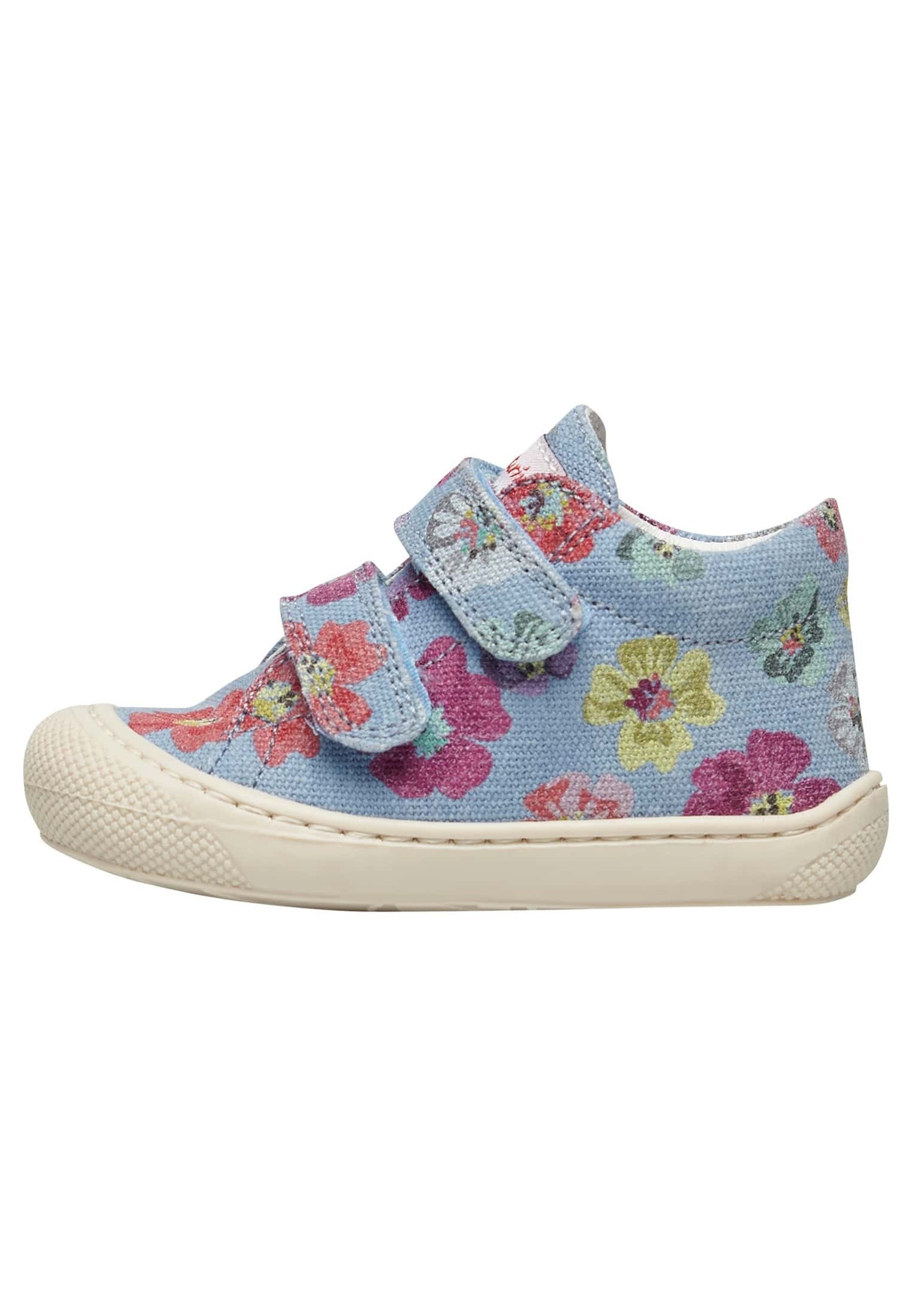 Chaussures Premiers Pas Naturino - Cuir Veau Bleu Clair - Semelle Caoutchouc Flexible - Taille Bébé