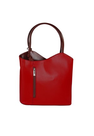 DrachenLeder SCHULTER - Handtas - rot schwarz