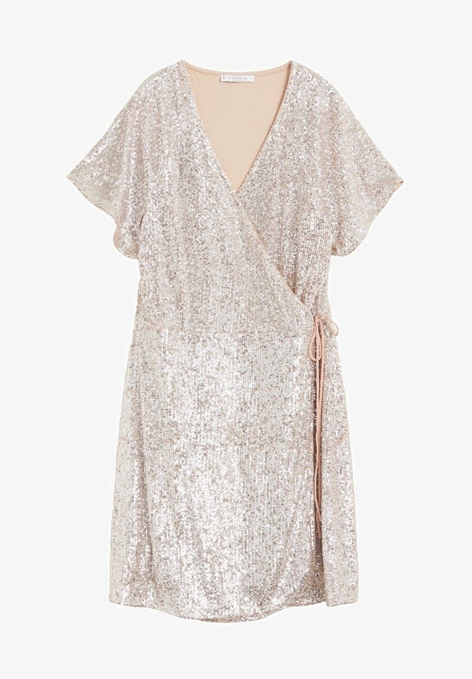 mango sequin wrap dress MANGO Sequin Wrap Dress