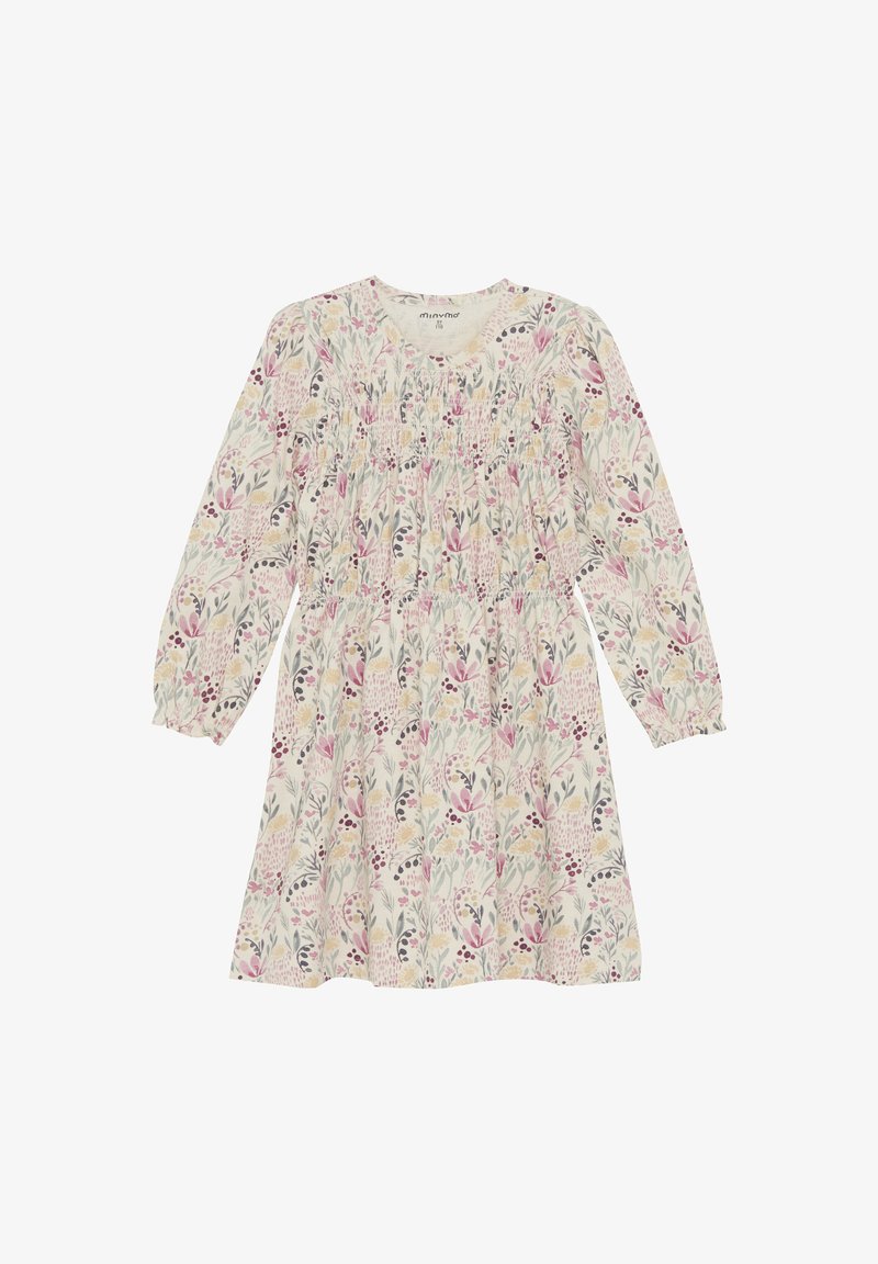 Minymo DRESHORT SLEEVES LONG ALL OVER PRINT - Robe en jersey - sandshell