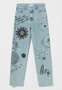 Bershka Jeans straight leg - light-blue denim