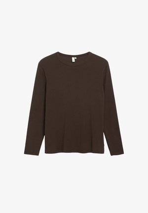 QS, T-SHIRT - T-shirt à manches longues - dunkelbraun
