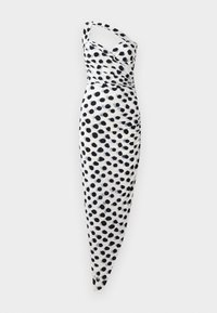 CAYLA SIDE DRAPE GOWN - Maxiklänning - black/ white