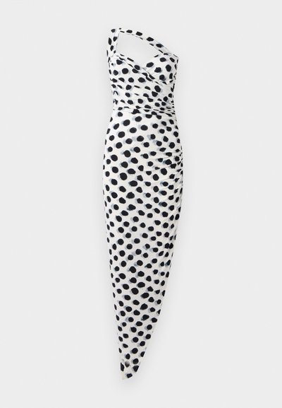 Norma Kamali CAYLA SIDE DRAPE GOWN - Vestido largo - black/ white