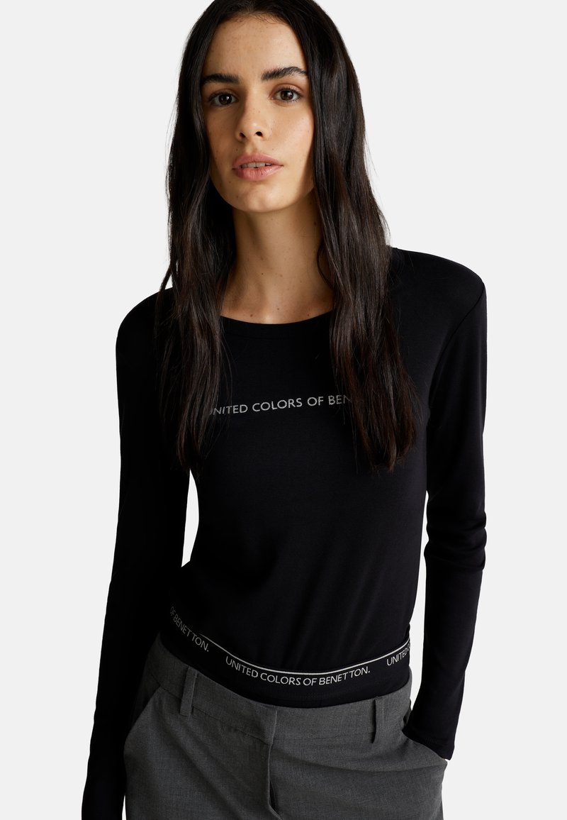 United Colors of Benetton Maglietta a manica lunga - black