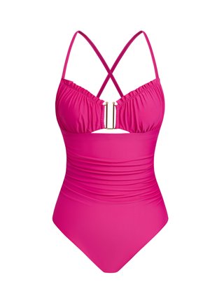 Cupshe, CHIC ONE-PIECE FOR EFFORTLESS BEACH STYLE - Costume da bagno - berry