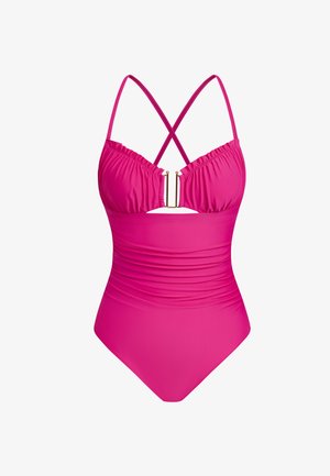 Cupshe, CHIC ONE-PIECE FOR EFFORTLESS BEACH STYLE - Costume da bagno - berry