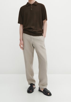 Poloshirt - mottled dark brown