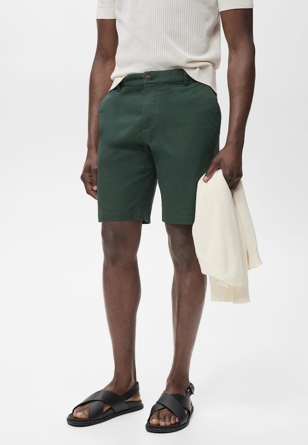 GRACIA - Jeans Shorts - vert foncé