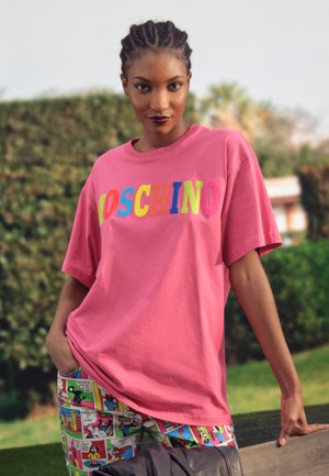 LOGO - T-shirt imprimé - fucsia