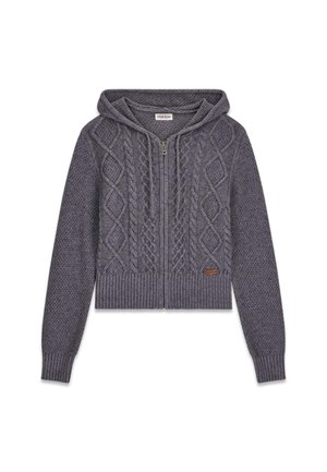 Guess, GJ LS CABLE HOODIE ZIPPED SWTR - Cardigan - grey