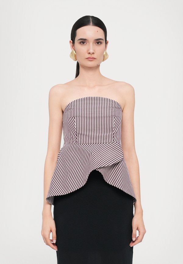 VOLANS STRIPED PETAL - Top - plum stripe