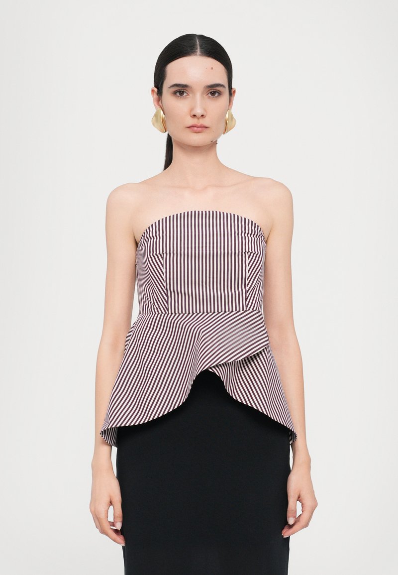 BITE Studios - VOLANS STRIPED PETAL - Top - plum stripe, Enlarge