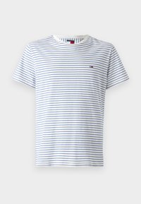 STRIPE TEE - Potiskana majica - ecru/tempo blue