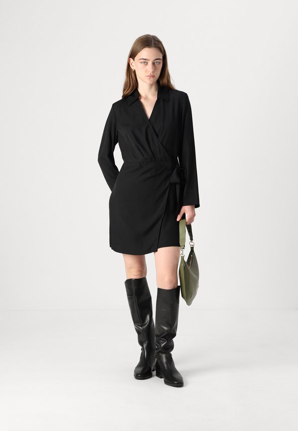 FLUID WRAP SHORT DRESS - Day dress2