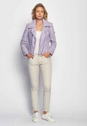 Maze Veste en cuir - lavendel