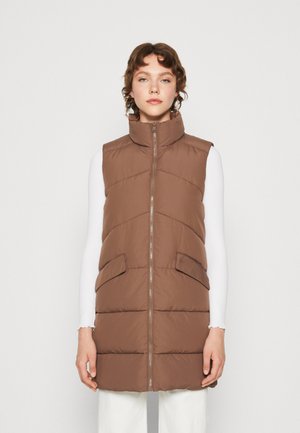 ONLY ONLMATILDE LONG WAISTCOAT - Veste sans manches - coffee quartz