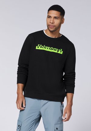 MIT MOTIV UND SCHRIFTZUG - Sweatshirt - black beauty