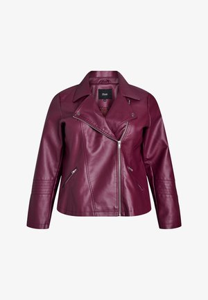 Zizzi, Veste en similicuir - bordeaux
