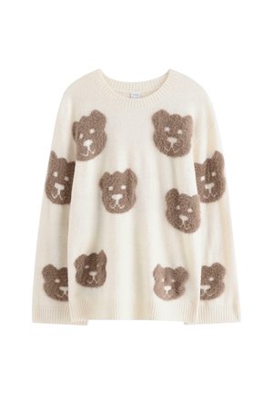 Lindex, LINDEX FINE-KNIT JUMPER LINDEX - Striktrøje - light beige melange
