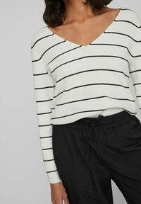VILA Strickpullover - black