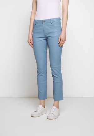 Leren broek - light blue