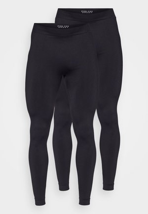Pier One Sport 2 PACK - Tights - black