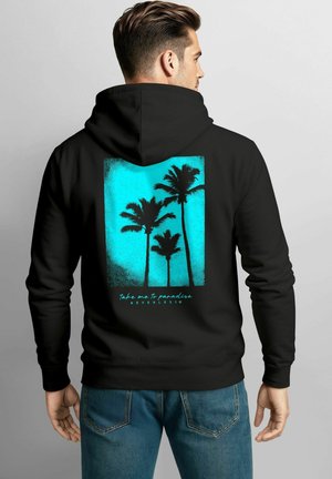 Hoodie - schwarz-blau