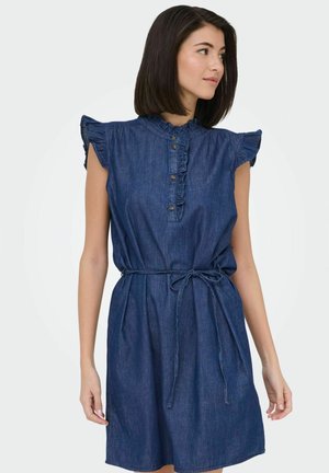 JDY, KLEID JDYKAI KURZES KLEID - Denimové šaty - medium blue denim