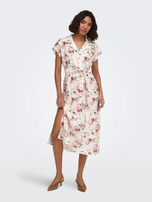 JDY, JDYTROYA LIFE S/L MIDI DRESS WVN DIA - Abito a camicia - cloud dancer