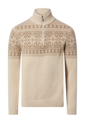Strickpullover - beige braun